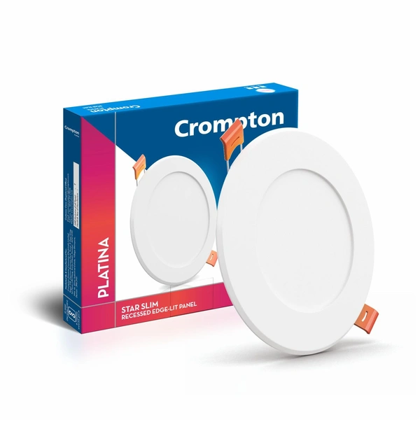 Crompton Led Star Slim Recess Panel Round - 6k