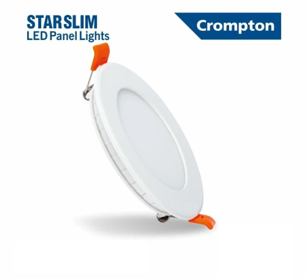 Crompton Led Star Slim Recess Panel Round - 6k - 18W - 8" Cutting