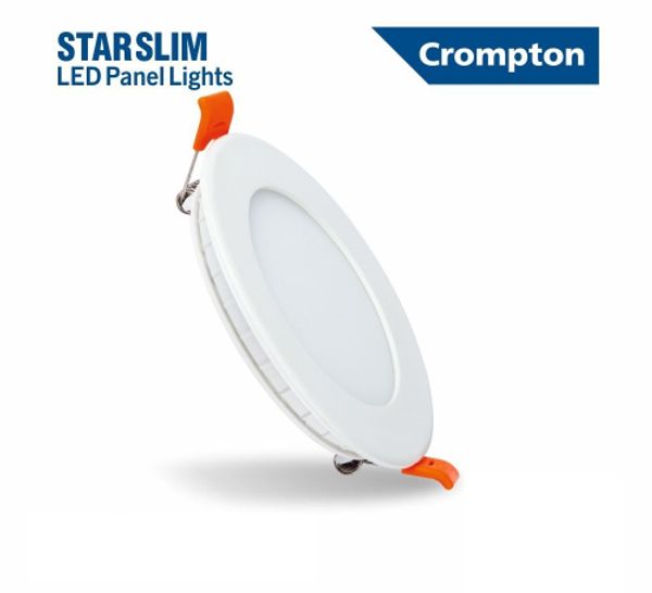 Crompton Led Star Slim Recess Panel Round - 6k - 6W - 4" Cutting