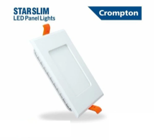 Crompton Led Star Slim Recess Panel Square - 6k - 6W - 4" Cutting