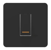 Hager 16A 1 way Switch with LED anthracite - WSNSW51A - Black - Anthracite