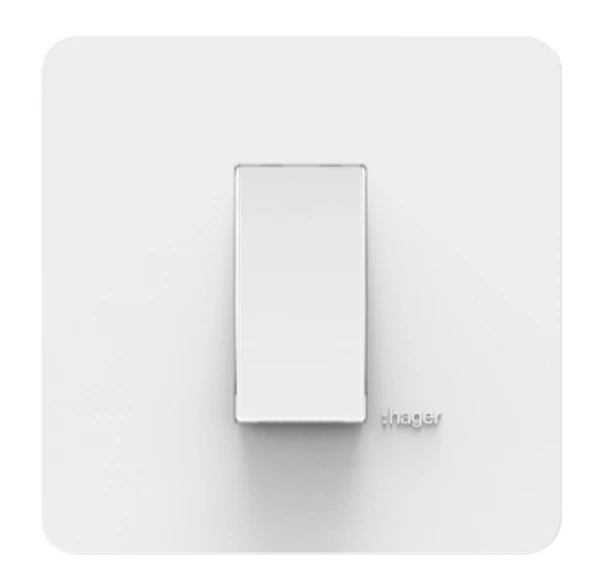 Hager 6A 1 Way Switch glossy white- WSNSW11