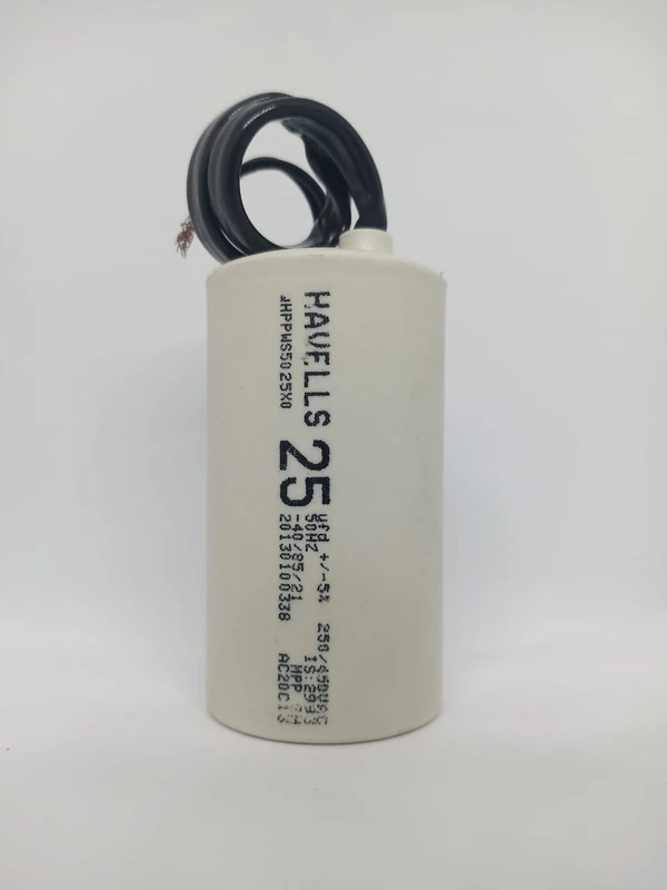 Havells Motor Capacitor 25 MFD 250/440V Plastic