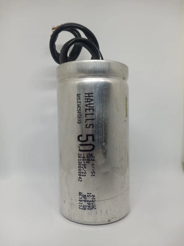 Havells Motor Capacitor 50 MFD 250/440V Aluminium Can