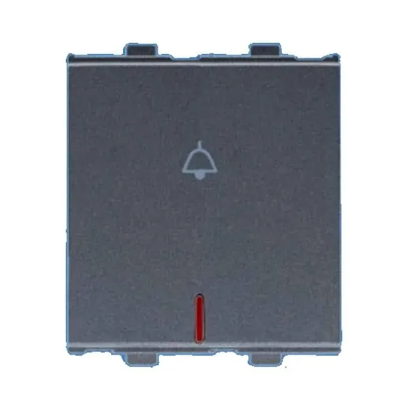 Anchor Penta Modular Bell Push 6A with Neon 2M Graphite Grey