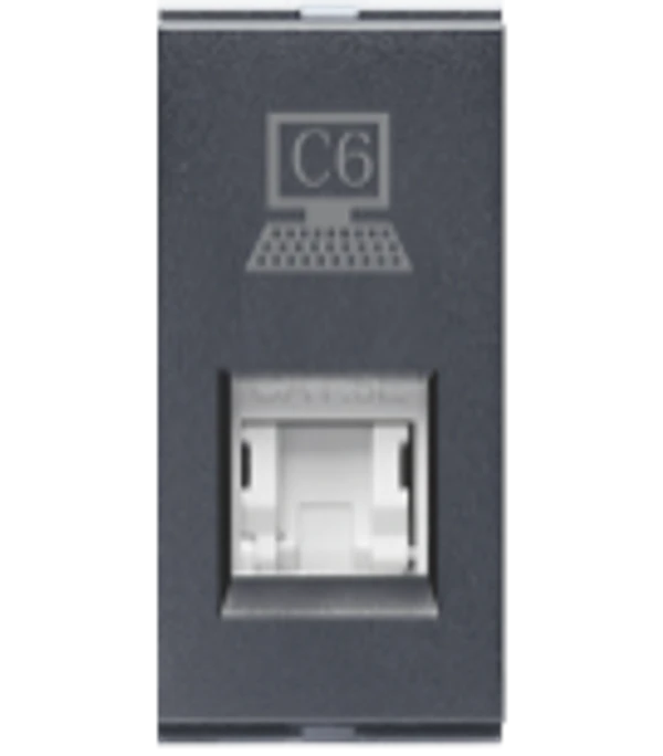 Lisha RJ45 CAT6 Data Socket- Grey