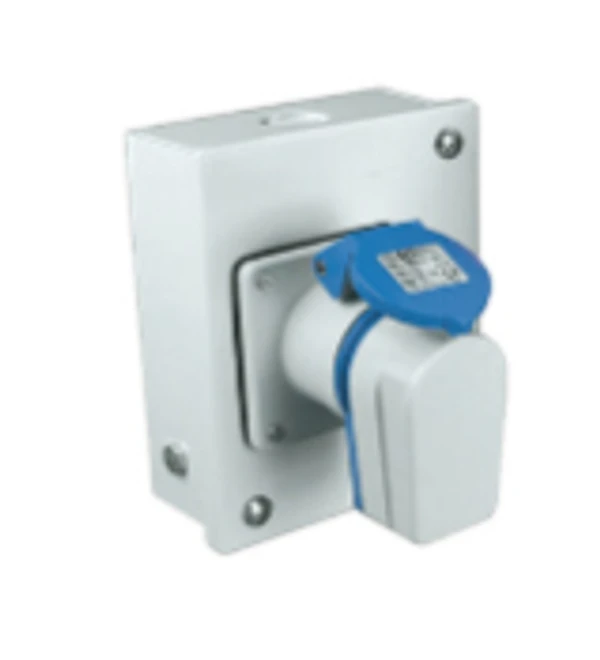 Single Phase Plug & Socket Combined Metal Enclosure Neptune - IP44  | AC Box - 32A - 3 PIN - DP - 1202