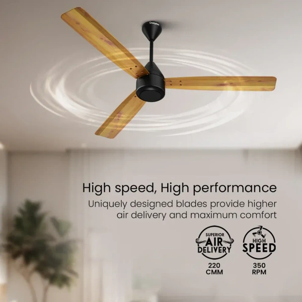 Crompton Energion Groove Ceiling Fan- Light Pine