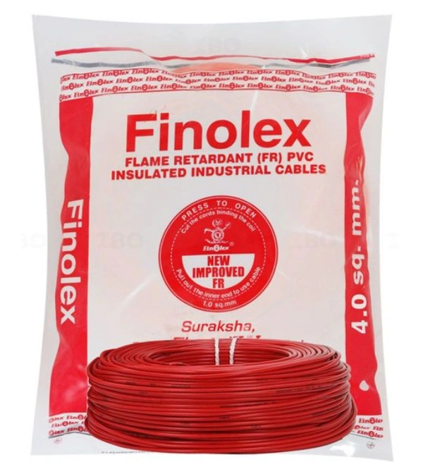 Finolex 4.0 Sqmm FR Wire 180Mtr - Red
