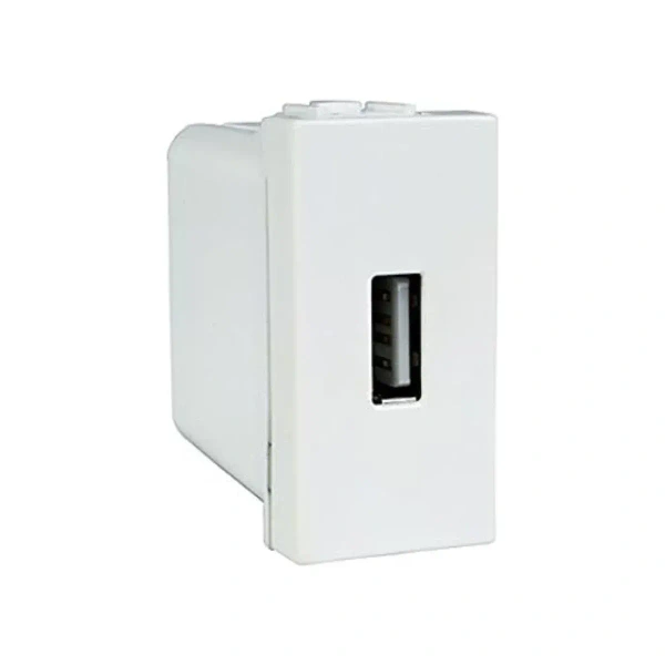 Crabtree Murano Single Port USB Charger 2.1 A - 1 M