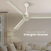 Crompton Energion Groove Ceiling Fan-Opale White