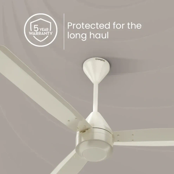 Crompton Energion Groove Ceiling Fan-Opale White