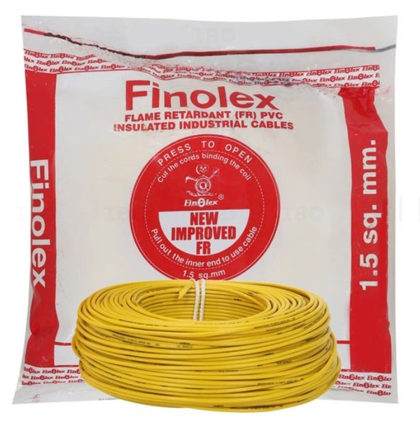 Finolex 1.5 Sqmm FR Wire 180Mtr - Yellow