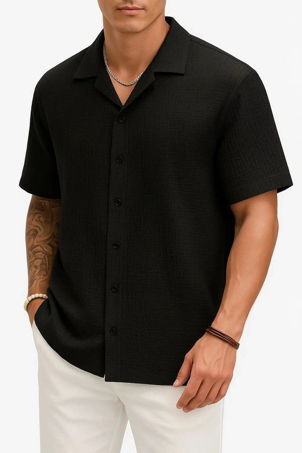 Deozn Party Wear Shirts - Black, M