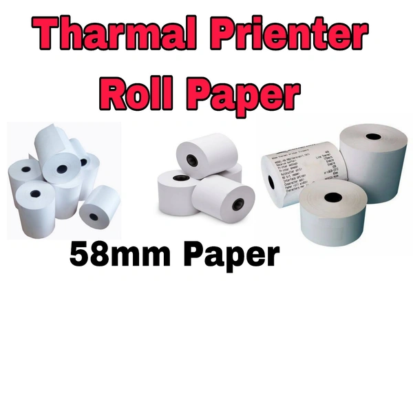 Tharmal prienter roll 58mm paper - White, 58mm
