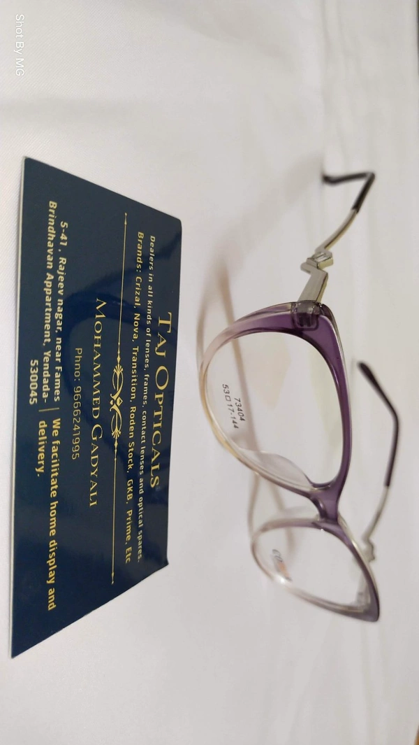Cat Eye Dual Tone Acetate Frame  - Fog