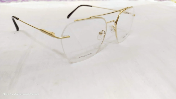 Gold Metal Double Bridge Rimless 