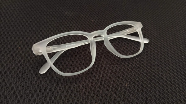 Matt Finish Transparent Square Frame - White