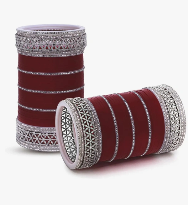 Fashion Red Designer Chura Bridal Punjabi Choora Fashion Jewellery Chuda Set - 2.8