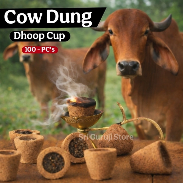 Cow Dung sambrani Cups -  ( 100 Pcs )