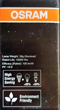 Osram Led Bulb 2.9w White (865C) B22d