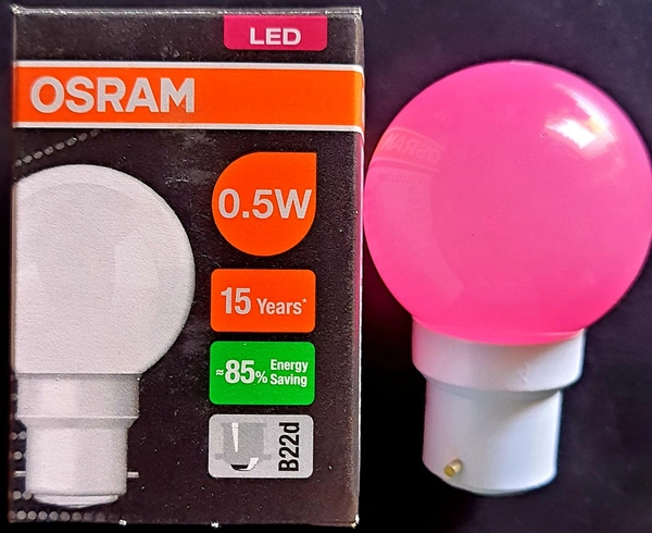 Osram Led Bulb 0.5W  Pink Colour B22d