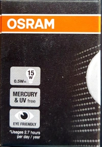 Osram Led Bulb 0.5W  Pink Colour B22d