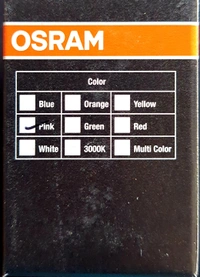 Osram Led Bulb 0.5W  Pink Colour B22d