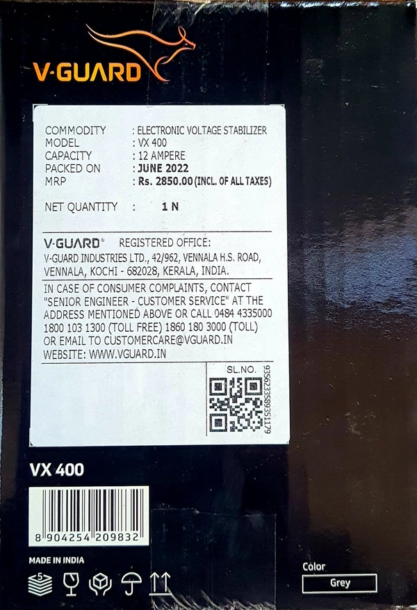 VX 400 AC STABILIZER 1.5 TON 170V TO 270V