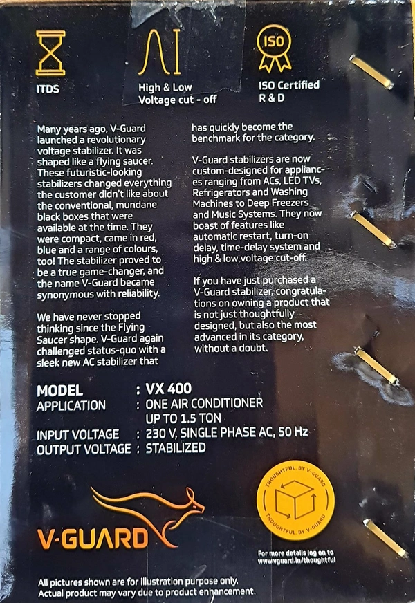 VX 400 AC STABILIZER 1.5 TON 170V TO 270V