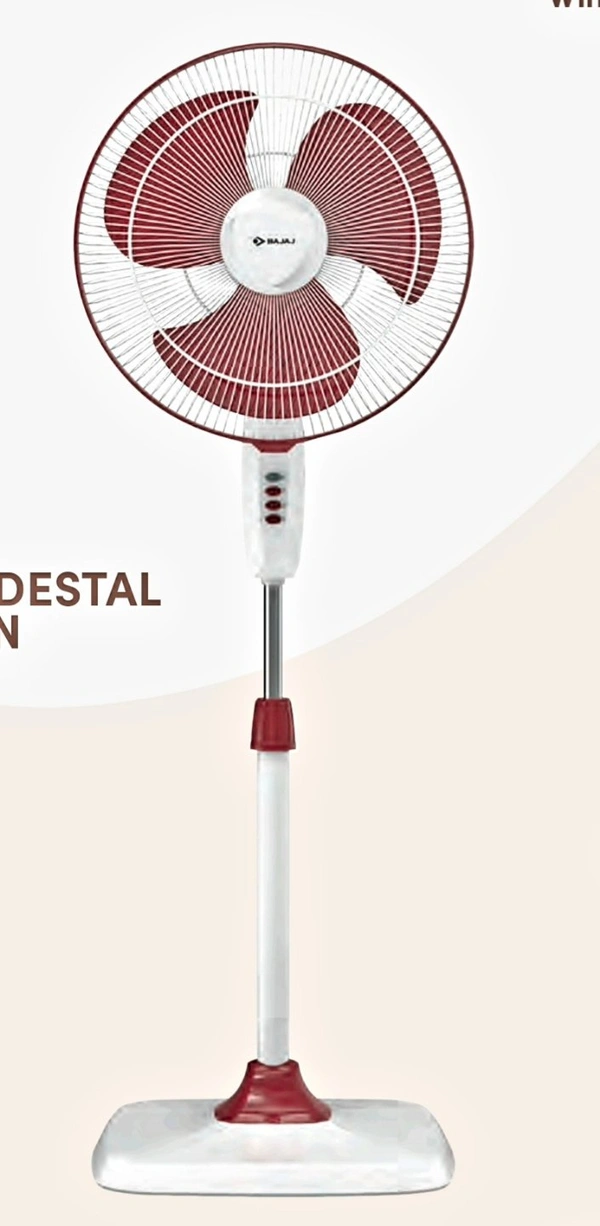 RAPIDO RED  PEDESTAL FAN 400MM HIGH SPEED