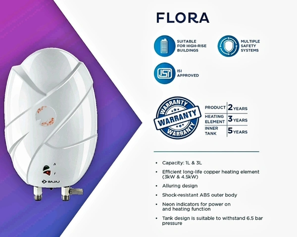 FLORA 3LR INSTANT WATER HEATER