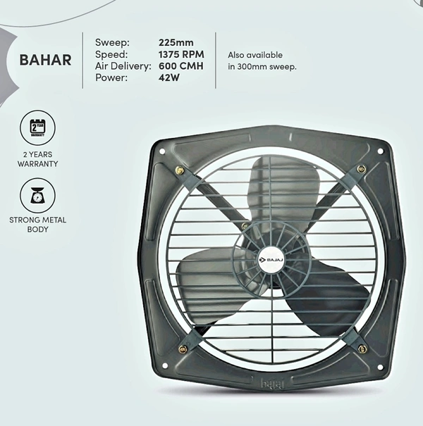 BAHAR 225MM EXHAUST FAN 