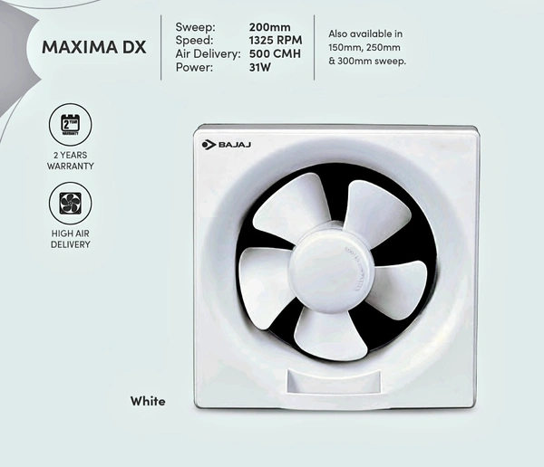 MAXIMA 150 MM PVC EXHAUST FAN