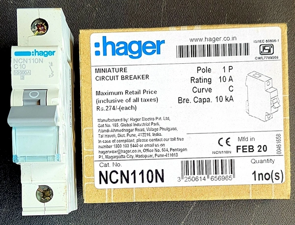 Hager Mcb 10A 10KA