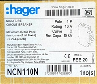 Hager Mcb 20A 10Ka