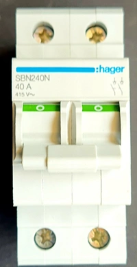 Hager Isolator 40A 2 Pole