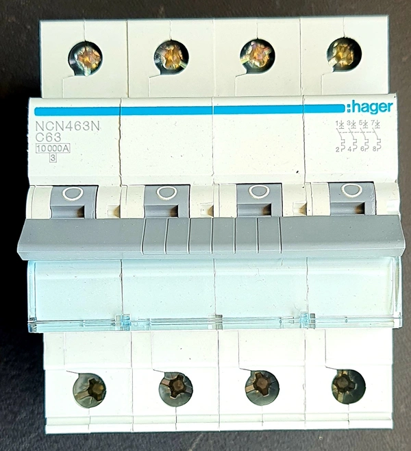 Hager 63A 4 Pole Mcb 10A