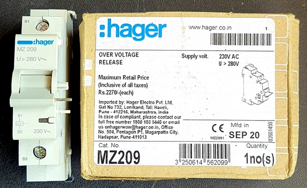 Hager MZ209 230v High Voltage Protector