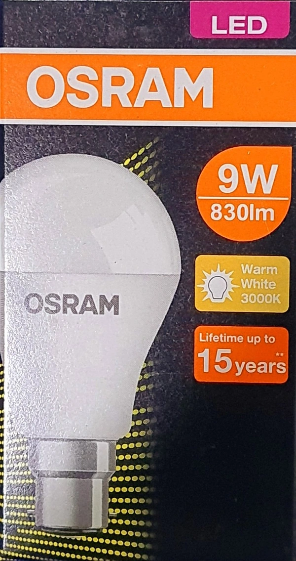 OSRAM 9W 830 (WARM WHITE) B22D