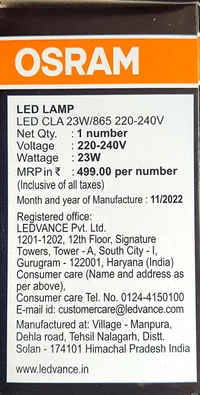 OSRAM 23W LED BULB 6500 B22D