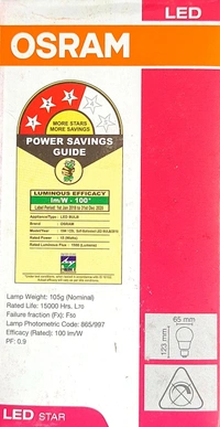 Osram Led Bulb 15w White (6500C) B22d