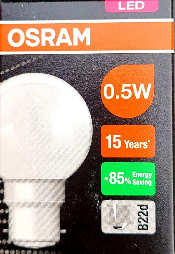 OSRAM LED 0.5W BULB WHITE
