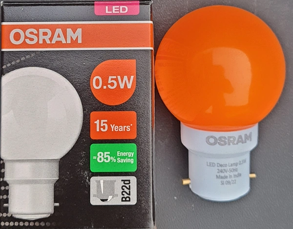 OSRAM LED 0.5W ORRANGE B22D