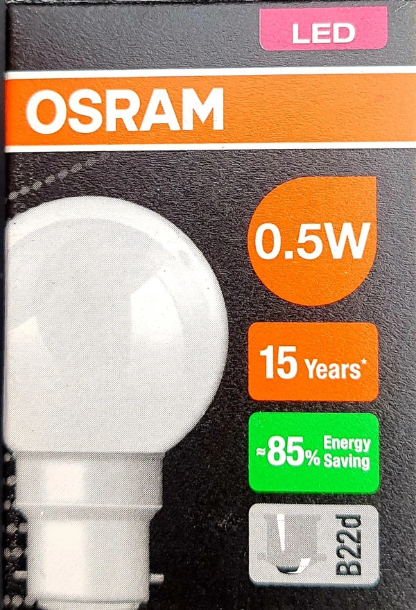 OSRAM LED 0.5W ORRANGE B22D