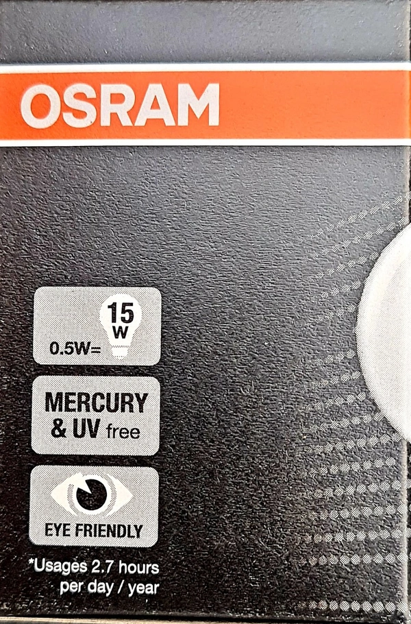 OSRAM LED 0.5W ORRANGE B22D
