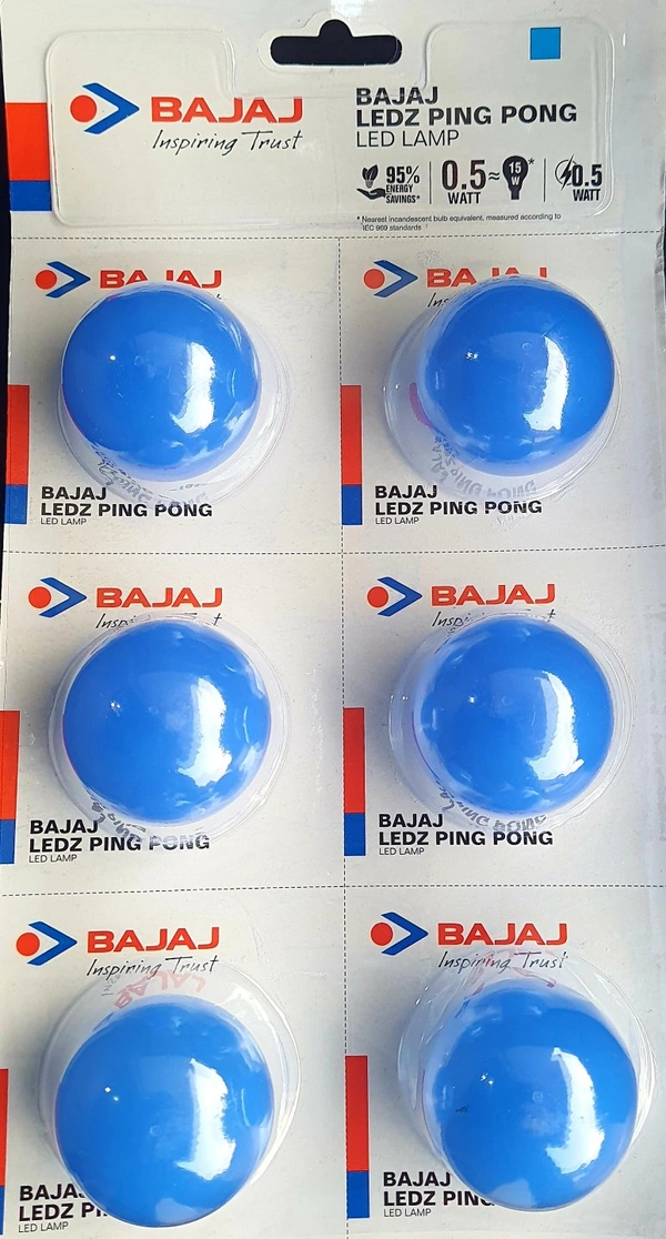 BAJAJ 0. 5W BLUE COLOUR  LED BULB EACH B22D