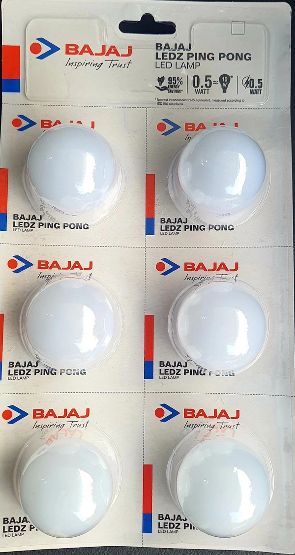 BAJAJ 0.5 WHITE COLOUR LED BULB EACH B22D