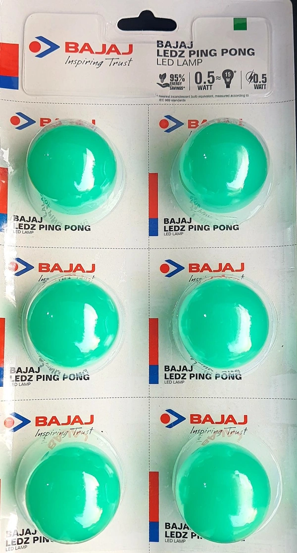 BAJAJ 0.5W GREEN COLOUR LED BULB EACH B22D