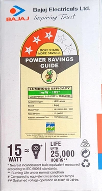 BAJAJ LEDZ PLUS 15W LED BULB CDL B22D